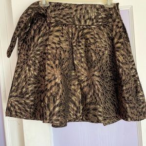 Vintage Zara black and gold circle skirt size M